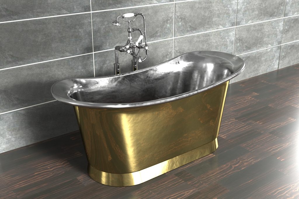 Brass Bateau Bath