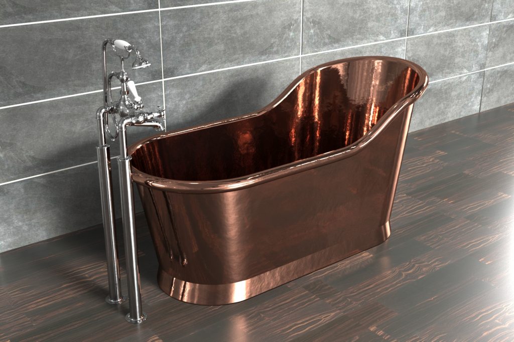 Copper Slipper Bath