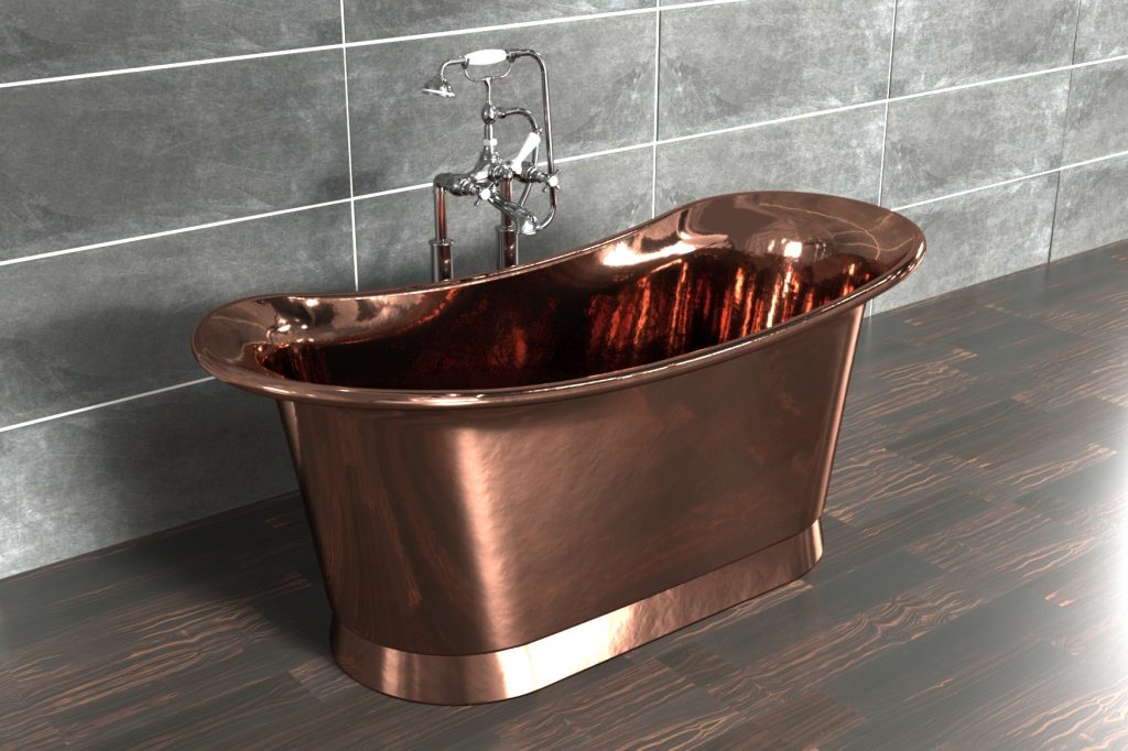 Copper Bateau Bath