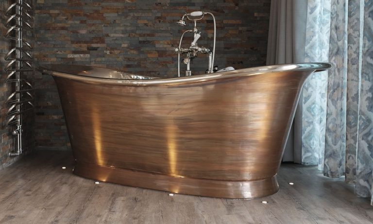 Patina Bateau Bath with Nickel Interior
