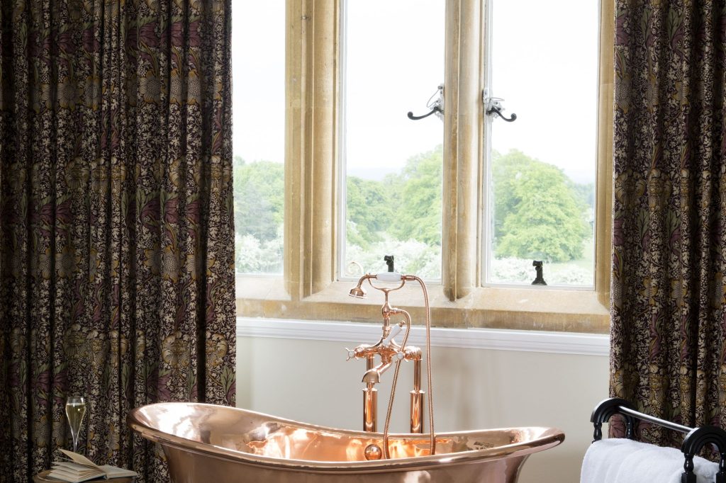 Copper Bateau Bath with Copper Interior
