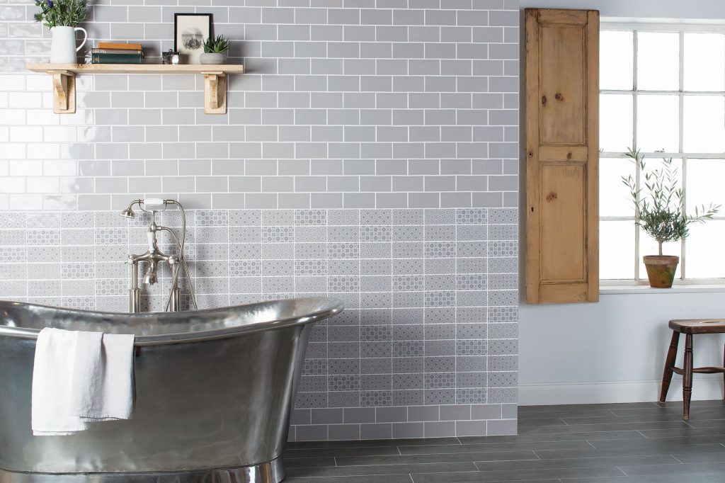 Nickel Bateau Bath with Nickel Interior