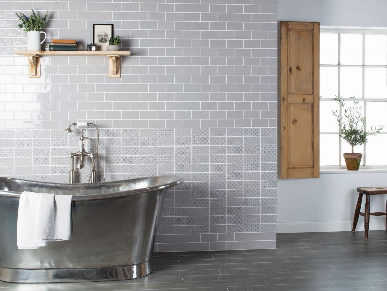 Nickel Bateau Bath with Nickel Interior