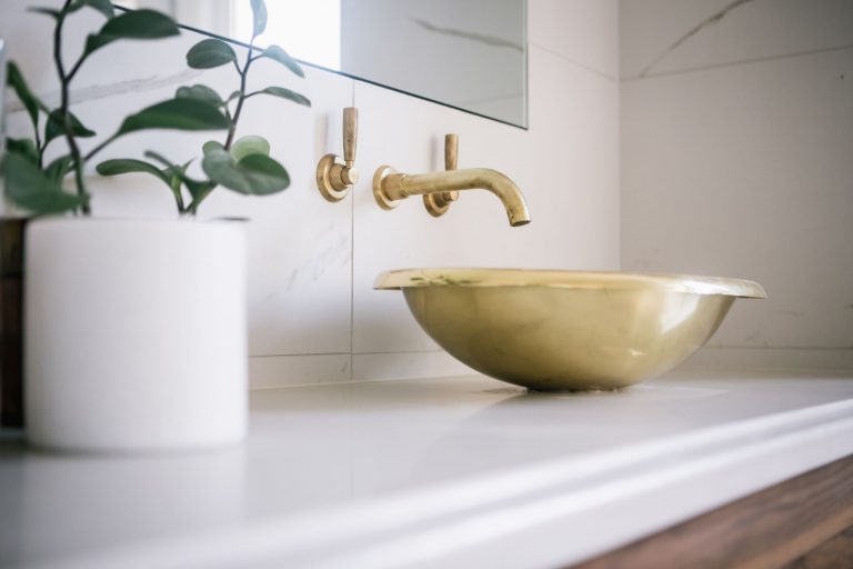 Brass Corana Basin with Brass Interior
