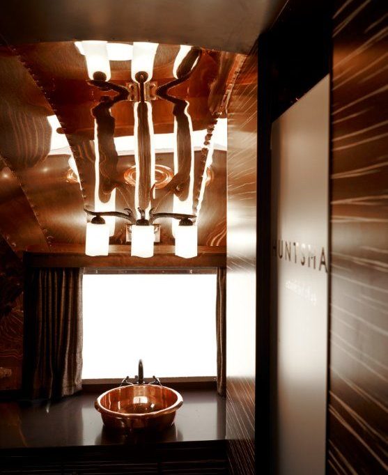 Copper Curva Basin with Copper Interior