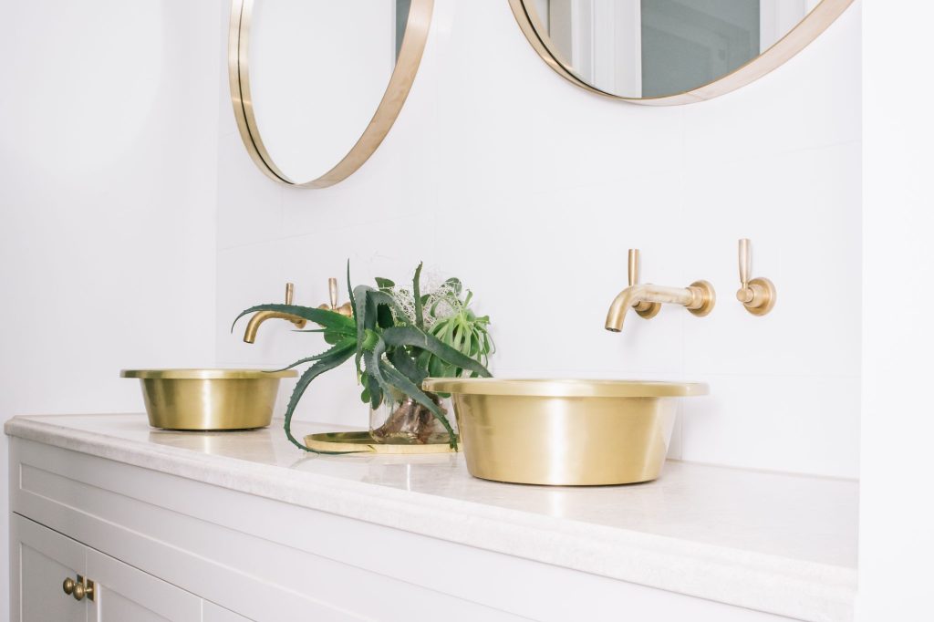 Brushed Brass Orlo Basin with Brushed Brass Interior