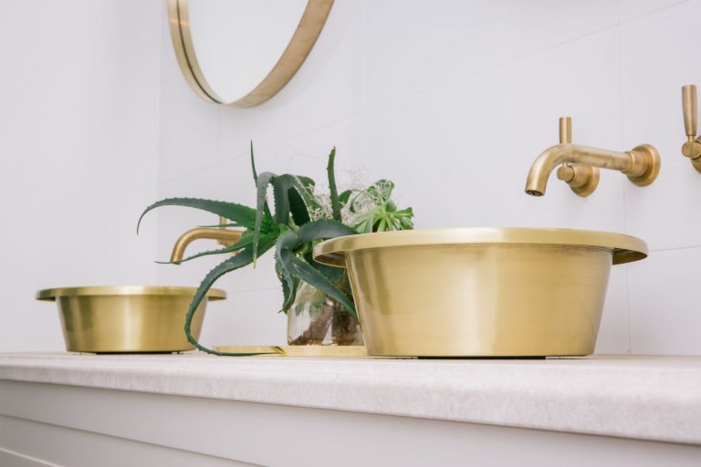 Brushed Brass Orlo Basin with Brushed Brass Interior