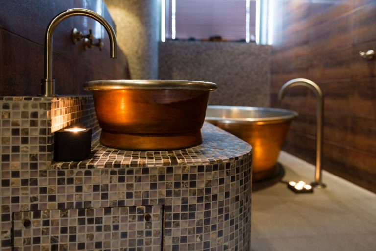 Patina Rotundus Basin with Tin Interior
