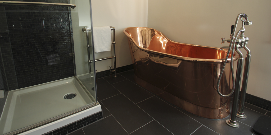 Copper Roll Top Slipper Bath