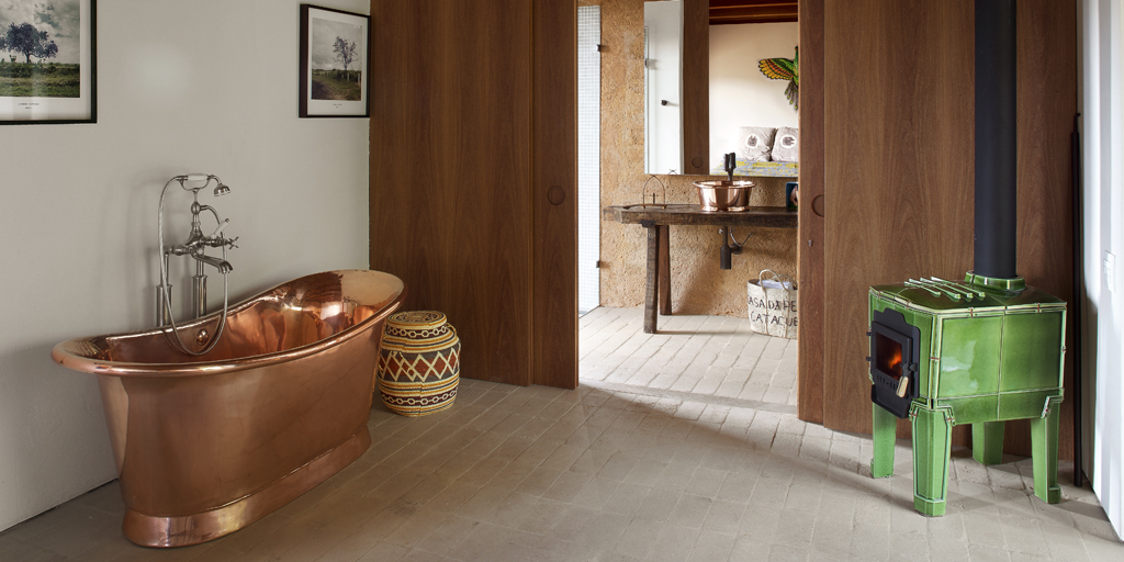 Polished Copper Bateau Bath