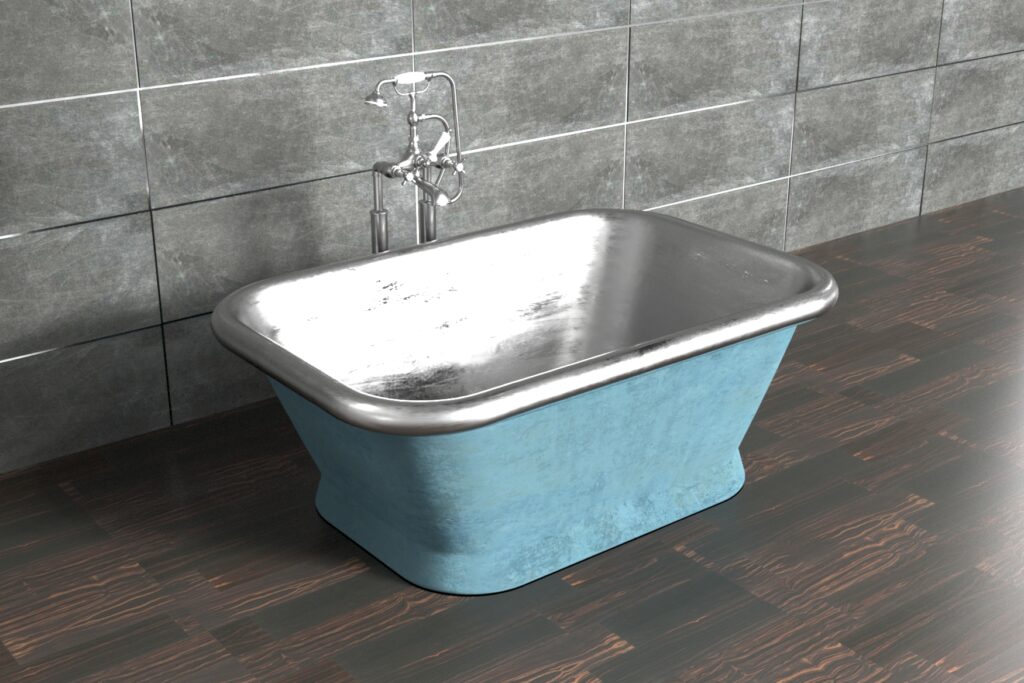 Petit Alvius Bath - Verdigris Copper Exterior with Tin Interior