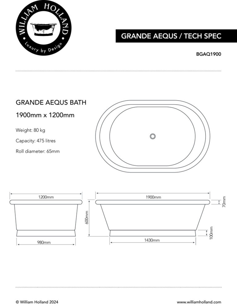 Grande Aequs Bath Spec